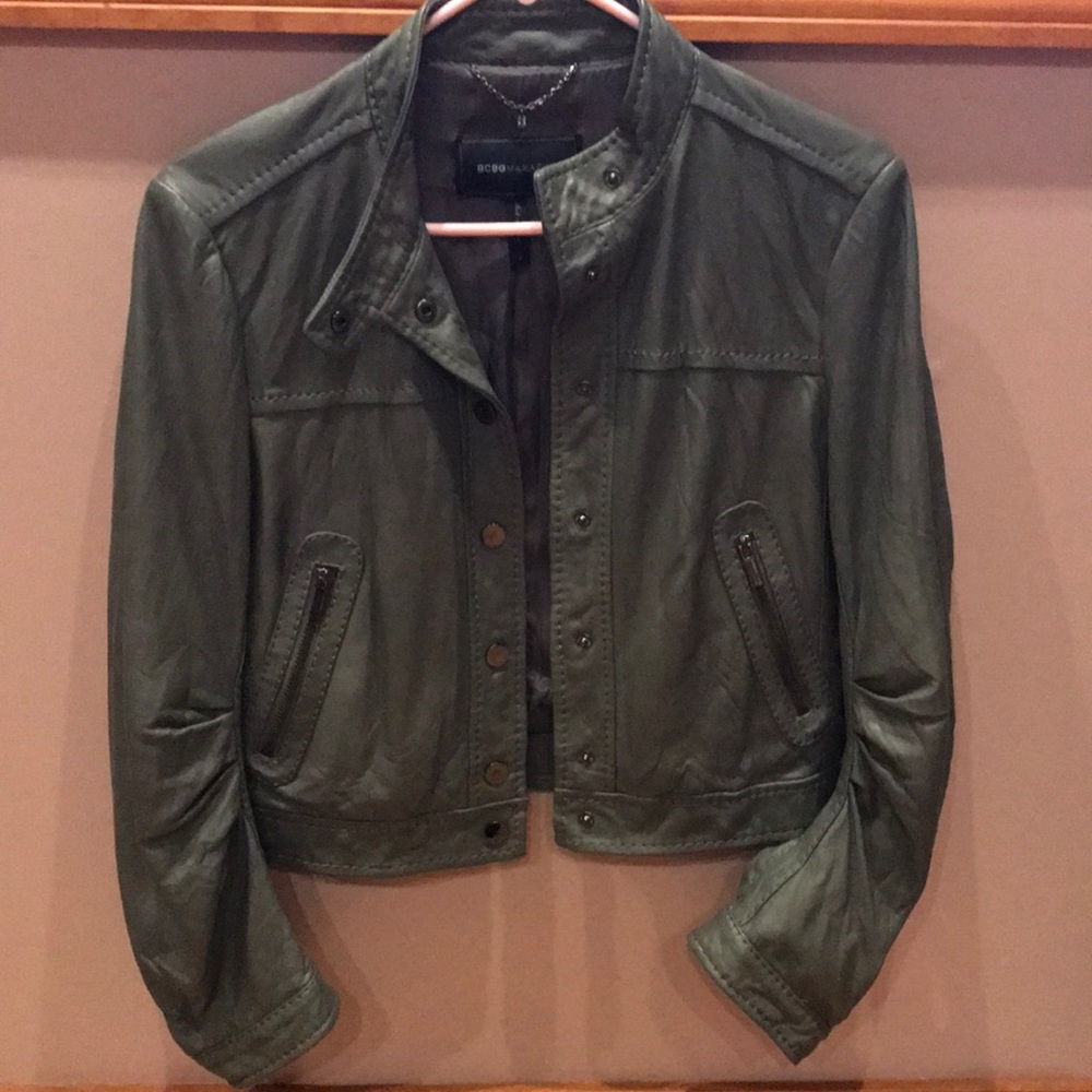 Grey Leather Jacket - image 1